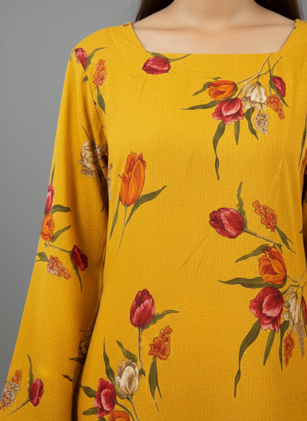 Floral Cotton Printed Top with Palazzos