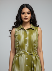 Striped Shirt Dress