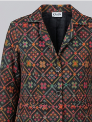 Rayon Printed Blazer with Trousers