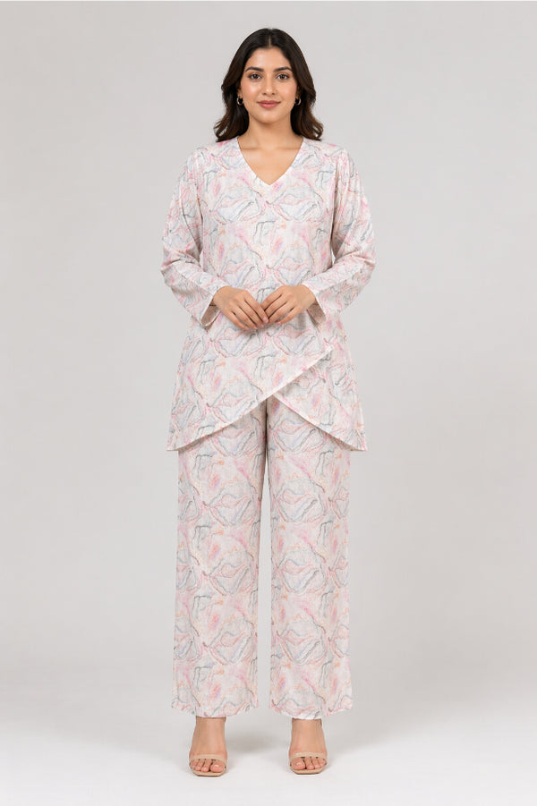 Cotton Printed Tunic with Palazzos