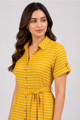 Striped Shirt Dress