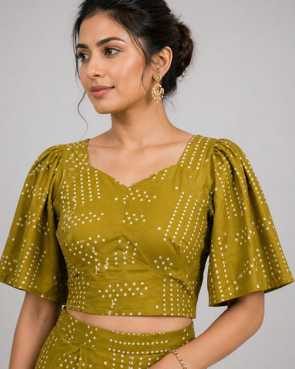 Cotton Printed Top with Palazzos