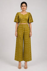 Cotton Printed Top with Palazzos