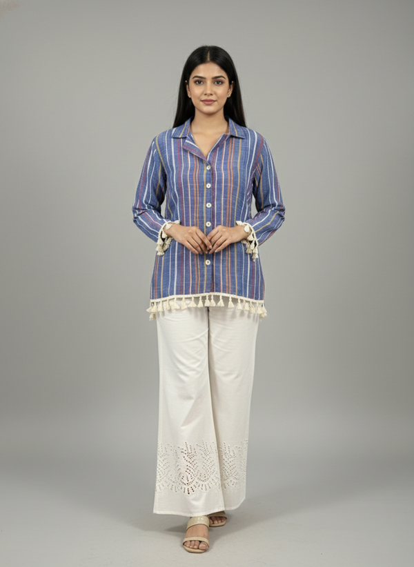 Women Multi Stripes Striped Casual Shirt