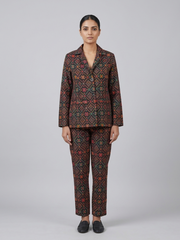 Rayon Printed Blazer with Trousers