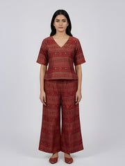 Bohemian Printed Top with Palazzos