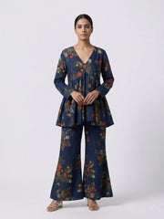 Floral Printed Top with Palazzos