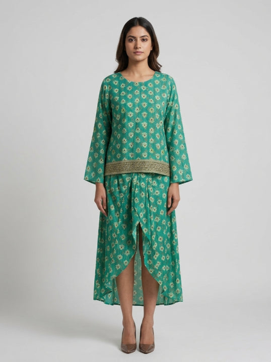 Printed Top with Skirt