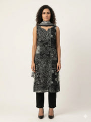 Women Ethnic Motifs Printed Regular Pure Cotton Kurta with Trousers & With Dupatta