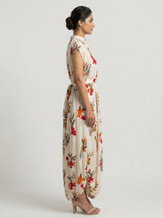Floral Print Kaftan Maxi Dress
