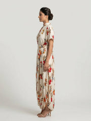 Floral Print Kaftan Maxi Dress