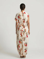 Floral Print Kaftan Maxi Dress