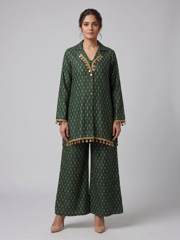 Cotton Printed Tunic with Palazzos