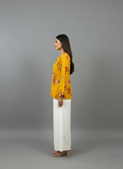 Floral Cotton Printed Top with Palazzos