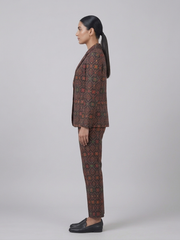 Rayon Printed Blazer with Trousers