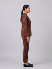 Rayon Printed Blazer with Trousers