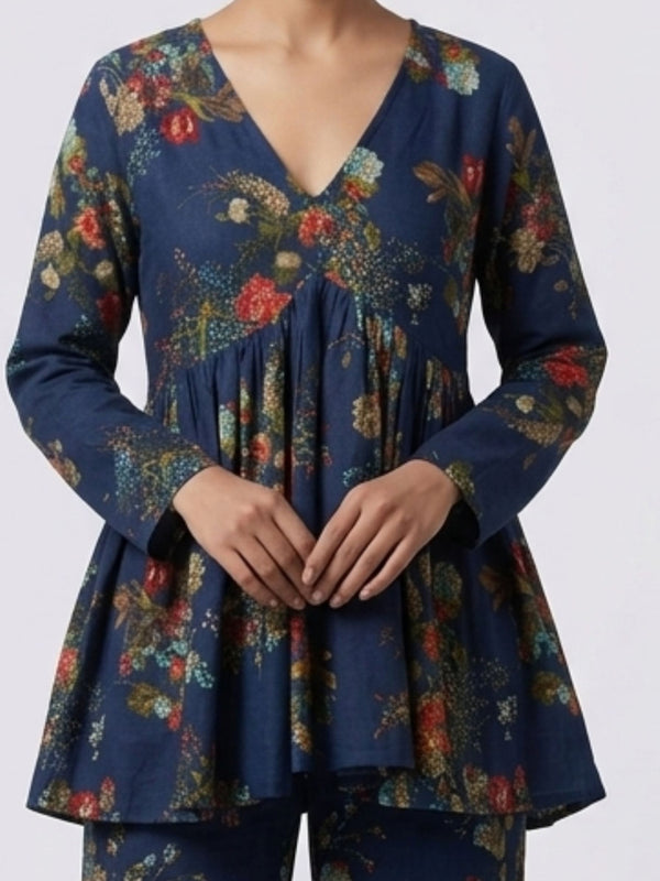 Floral Printed Top with Palazzos