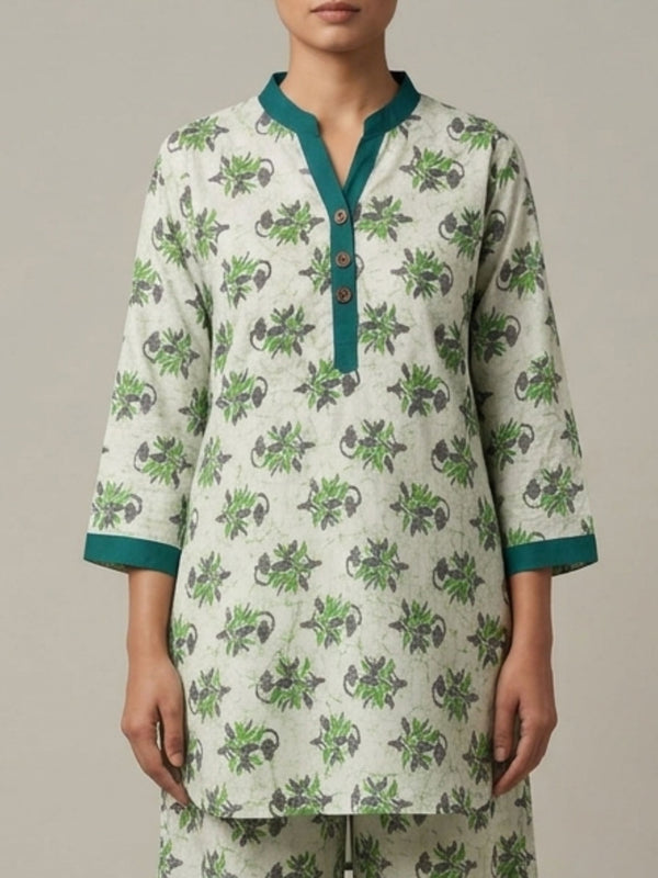 Cotton Printed Tunic with Palazzos