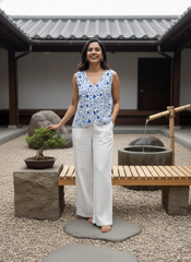 Floral Embroidered Cotton Top